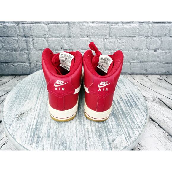Nike Air Force 1 High GS Gym Red Gum Buttom Light Br Rouge Women 8.5 Used OG Box - Picture 7 of 10